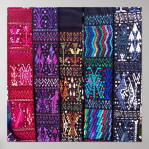 Poster Guatemalan textile designs