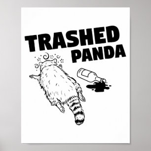 Poster Guaxinim Arruinado Guaxinim Engraçado Fica Bêbado