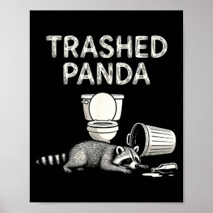 Poster Guaxinim Bêbado Panda Guaxinim Engraçado Amante de