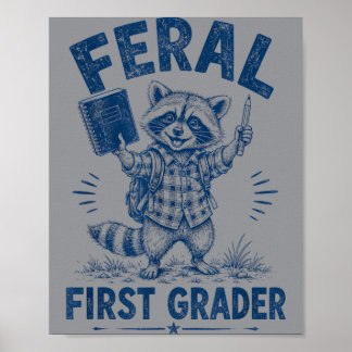 Poster Guaxinim engraçado de volta às aulas Fvibesl prime