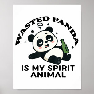 Poster Guaxinim Engraçado, Meu Animal Espiritual É Um Pan
