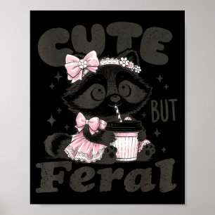 Poster Guaxinim feroz mas fofo meme engraçado de animal g