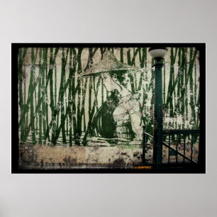 Pôster Gueixa de bambu do metro