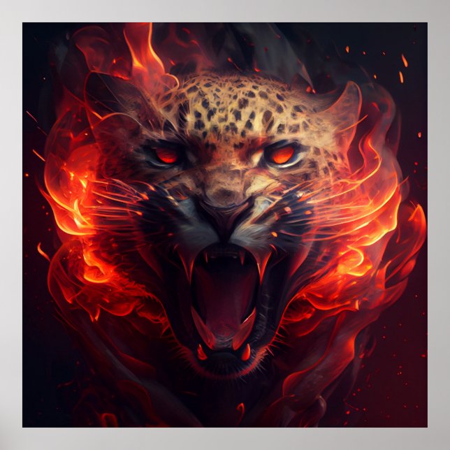 Poster Guépard rouge (Frente)