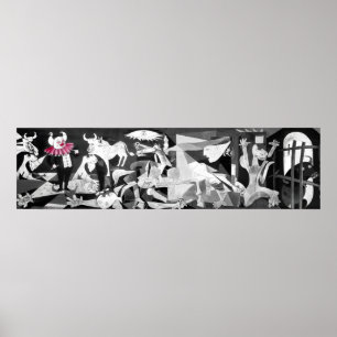 Poster Guernica exceto que há um Palhaço