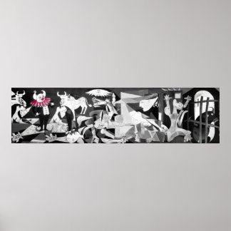Poster Guernica exceto que há um Palhaço