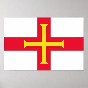 Poster Guernsey Flag