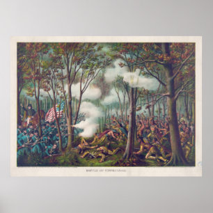 Poster Guerra americana da batalha 1812 de Tippecanoe