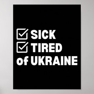 Poster Guerra Cansado e Farto Ucrânia