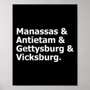 Poster Guerra Civil Bateu Manas Antietam Gettysburg Vicks