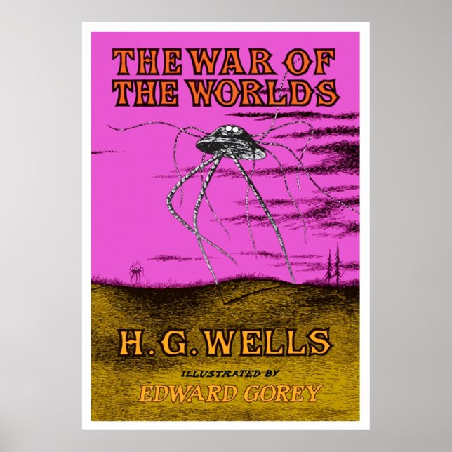 Poster Guerra do Cobrir do Livro do HG Wells (Frente)