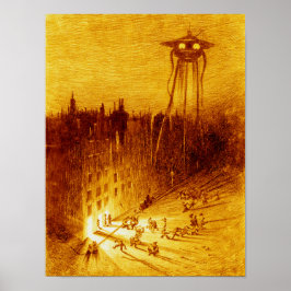 Poster Guerra dos Mundos H G Wells Alvim Corréa 1906