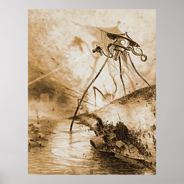 Poster Guerra Dos Mundos Marcianos No Vale Do Tamisa (Frente)