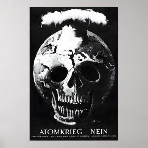 Poster Guerra Nuclear Alemã - Sem Cartaz Político Paz