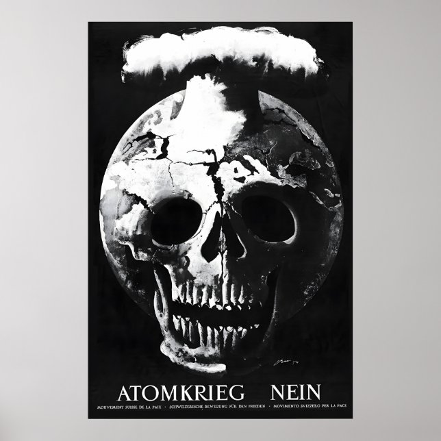 Poster Guerra Nuclear Alemã - Sem Cartaz Político Paz (Frente)