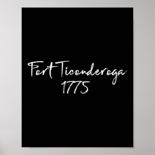 Poster Guerra Revolucionária de Fort Ticonwaia 1775 Henry