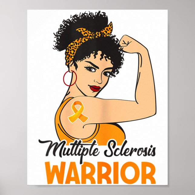 Poster Guerreira da Conscientização da Esclerose Múltipla (Frente)