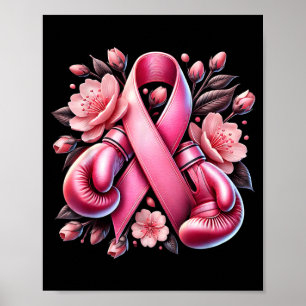 Poster Guerreira do Câncer de Mama Conscientização do Cân