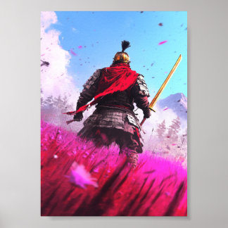 Poster Guerreiro Blindado com Lenço Vermelho