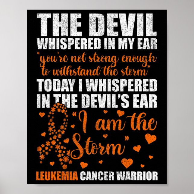 Poster Guerreiro Cancer da Leucemia (Frente)