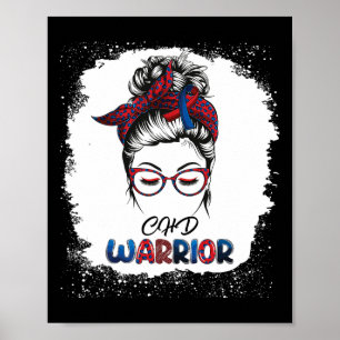 Poster Guerreiro Chd Doença Cardíaca Cabelo Desgrenhado S