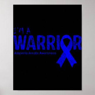 Poster Guerreiro da Conscientização da Alopecia Areata 