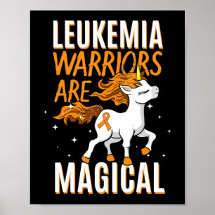 Poster Guerreiro da Leucemia Monge Laranja-Unicórnio