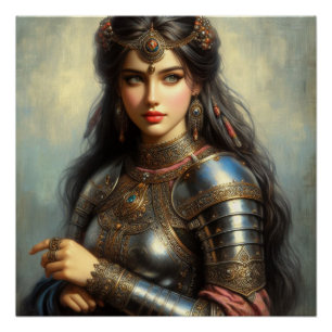 Pôster Guerreiro da princesa medieval