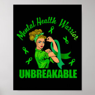 Poster Guerreiro da Saúde Mental Consciência Inseparável 