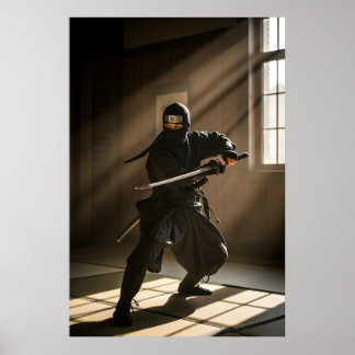 Poster Guerreiro da Sombra Ninja Japonês