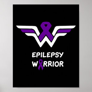 Poster Guerreiro de Consciencialização da Epilepsia Apoio