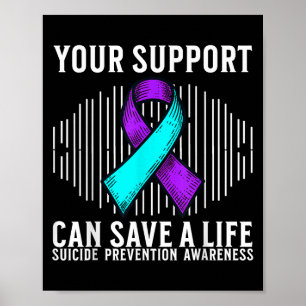 Poster Guerreiro de Conscientização sobre Suicídio Preven