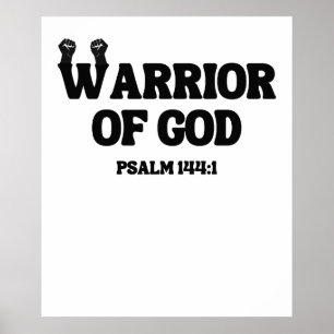 Poster Guerreiro de Deus - Salmo 144:1