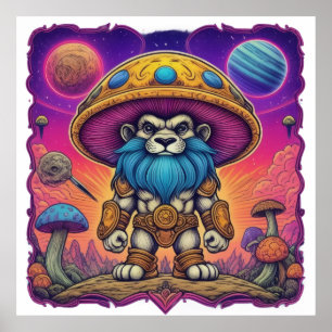 Poster Guerreiro de Leão Cósmico