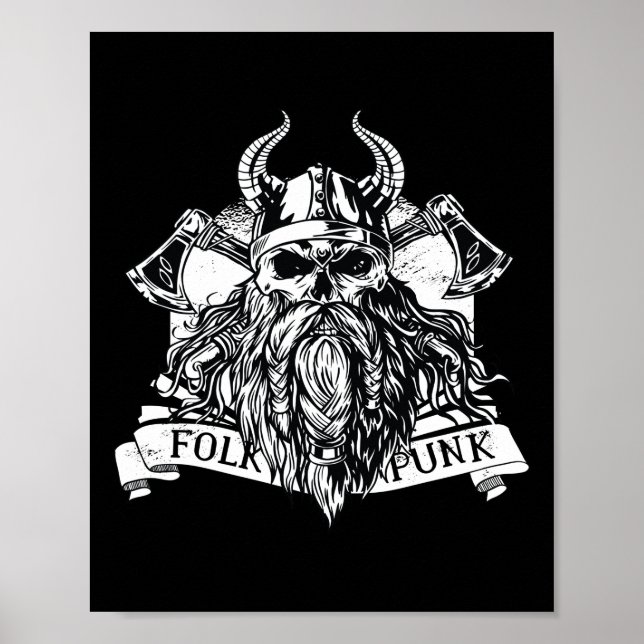 Poster Guerreiro de Viking com Carbordas (Frente)