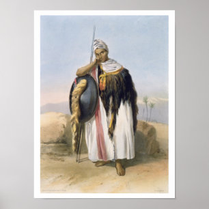 Pôster Guerreiro do Amhara, Etiópia, ilustração de '