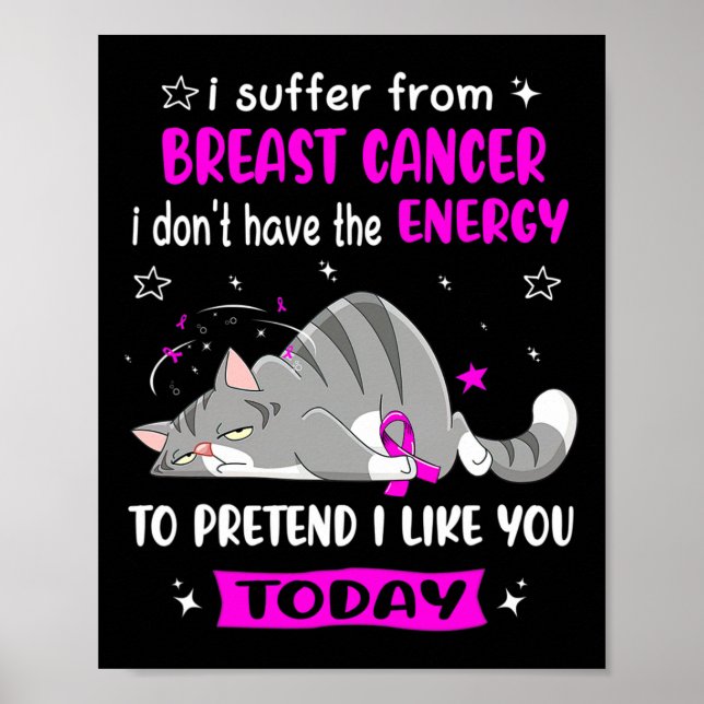 Poster Guerreiro do Cancer da Mama Que Eu Sofro De Cancer (Frente)