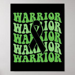 Poster Guerreiro do Câncer do Ducto Biliar Faixa Verde de