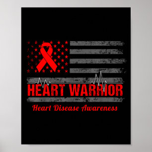 Poster Guerreiro do Coração Bandeira Americana Conscienti