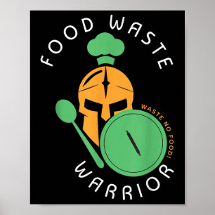 Poster Guerreiro do Desperdício Alimentar I Proteção Ambi
