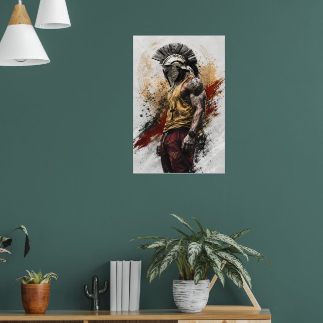 Poster Guerreiro Espartano Moderno – Força Antiga Moderna (Sala de Estar 1)