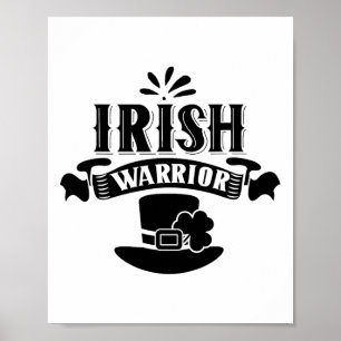Poster Guerreiro Irlandês Dia de São Patrício Irlanda Lep