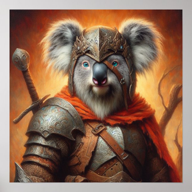 Poster Guerreiro Koala Fantasy (Frente)