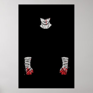 Poster Guerreiro Manchado de Vermelho das Sombras