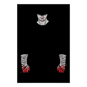 Pôster Guerreiro Manchado de Vermelho das Sombras