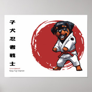 Poster Guerreiro Ninja Cachorrinho