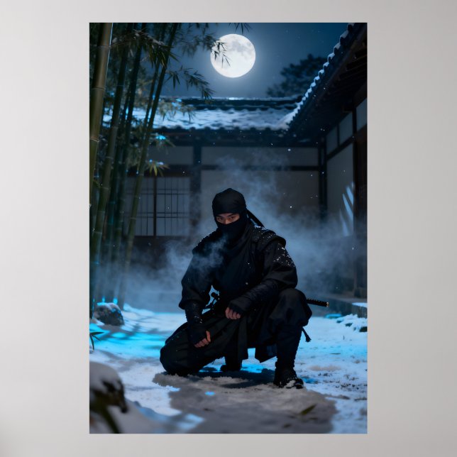 Poster Guerreiro Ninja Japonês (Frente)