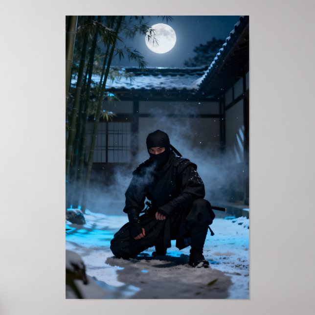 Poster Guerreiro Ninja Japonês (Frente)