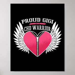 Poster Guerreiro Orgulhoso Gigi Zipper Heart Com Anjos