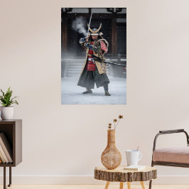 Poster Guerreiro Samurai Japonês